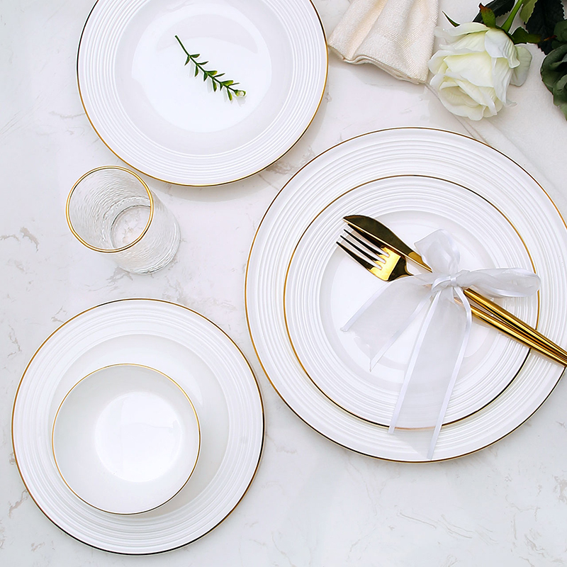 Eurostyle Phnom Penh Ceramic Dishes Steak Pan Creative Home Plate Saucer Minima Yossi Cutlery Full Thread