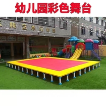 Activity stage mobile stage hotel plastic stage shelf kindergarten school performances assembled wedding celebration T-panel