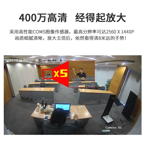 Hikvision 4 миллионов широкоугольной камеры с высоким разрешением.