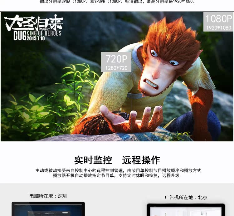 A20 Android set-top box set-top box Máy quảng cáo HD Hộp phát video video 1080 wifi xuyên tường