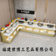 High-end hotel buffet breakfast Buffett School Hosting Canteen Separate Dining Table Restaurant Buffett Table with corner