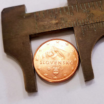 Foreign Coins Slovakia 1 Cent Coins 16mm Single European Union Sub-coins to unpack European metal coins