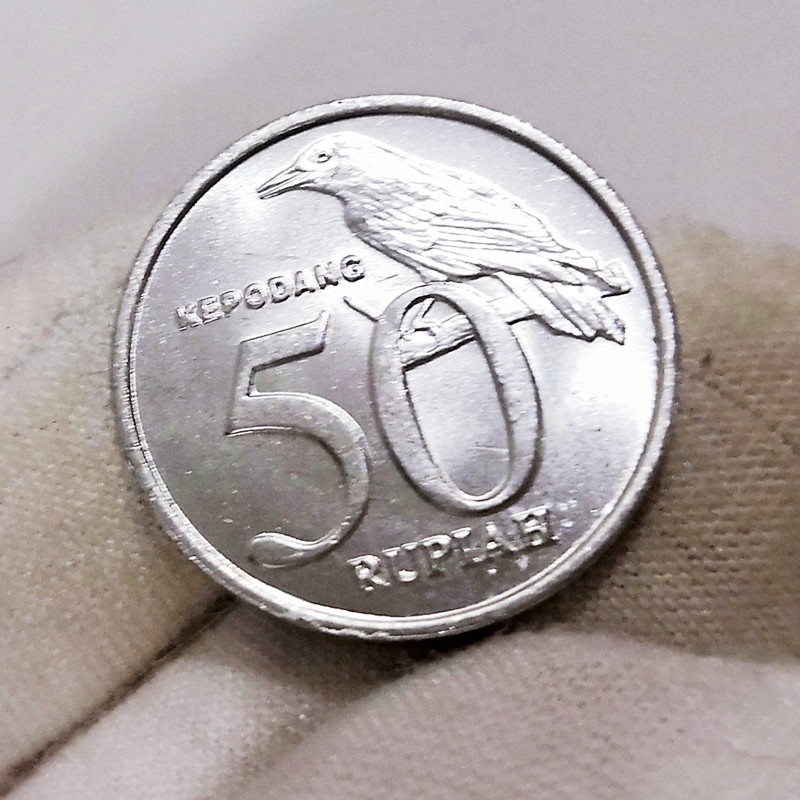Foreign Coins Brand New Indonesia Coin 50 Rupee 1999 Aluminum Coin Eagle Asian Real Foreign Currency Collection