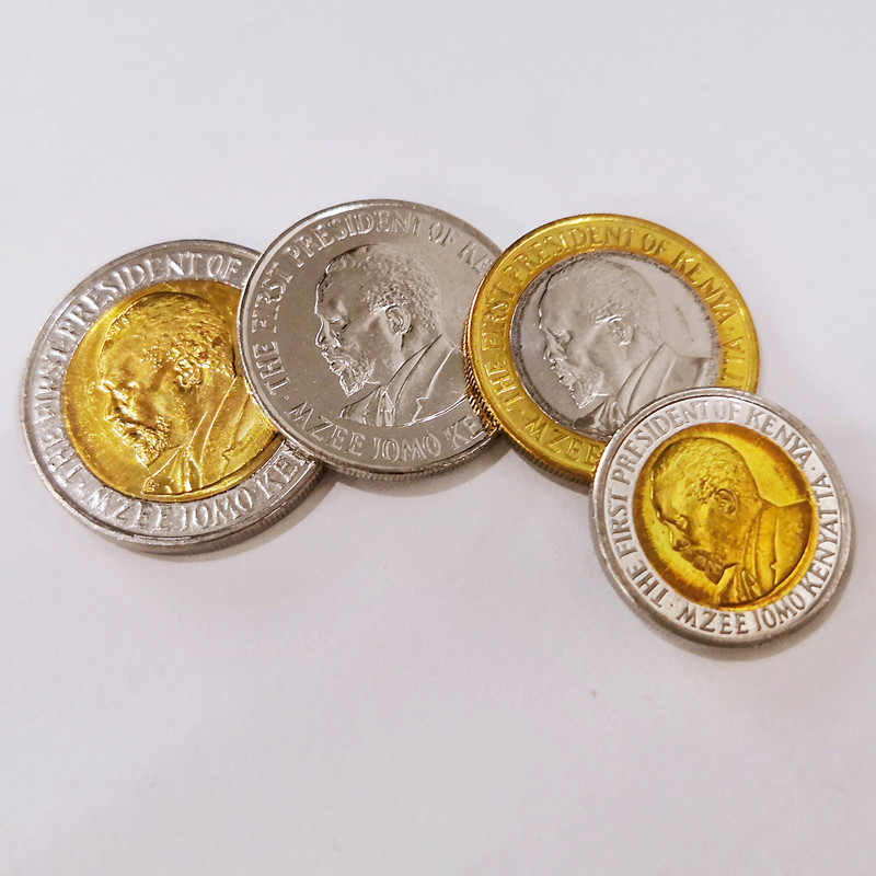 Kenyan coin 4 sets New Shield Edition with 3 Two-tone Metal Coins African Foreign Currencies Collection Foreign Coins