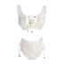 Pink Lady Châu Âu và Châu Mỹ gợi cảm ren tam giác bikini ngực ba điểm tập hợp áo tắm chia áo tắm phụ nữ