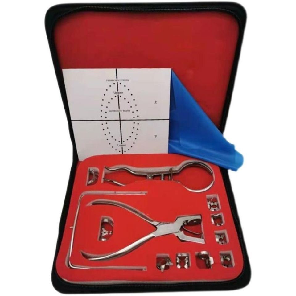 牙科橡皮障工具套装+章打孔板+樟布执业医师考试家用组合工具