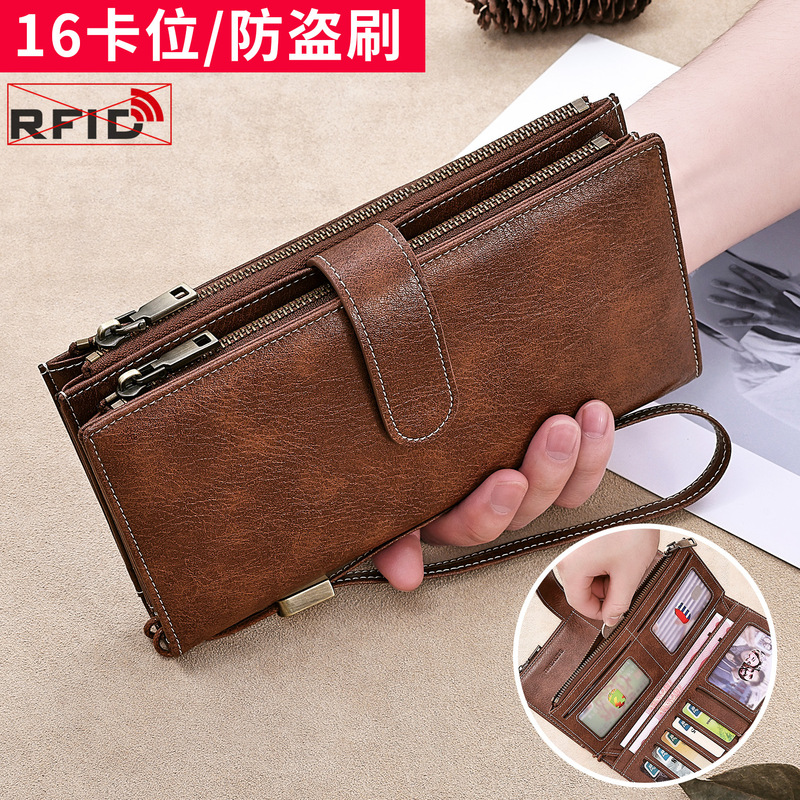 Long Wallet for Women 2025 New Model Large Capacity Multi-Card Slot Card Holder Multifunctional Coin Purse Stylish Retro Wallet for Men