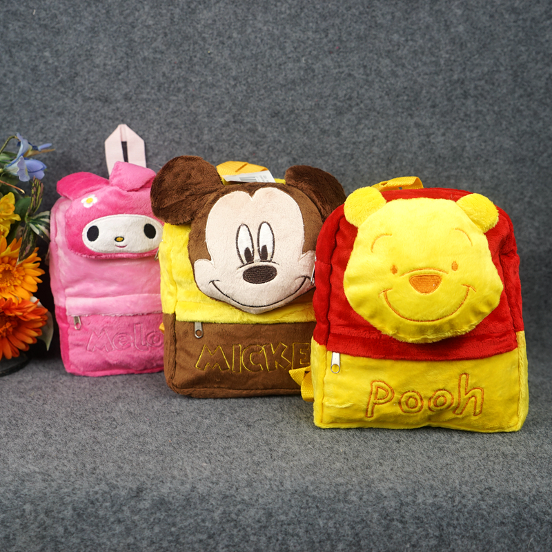 Children's small scapegoat Cartoon Cartoon Paparazzi adorable dolls Shoulder Bag Suede Bungled Double Shoulder Bag
