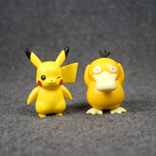 Подлинная модель Pikachu Koda Duck Играет украшения милые кукольные подарки вокруг кино
