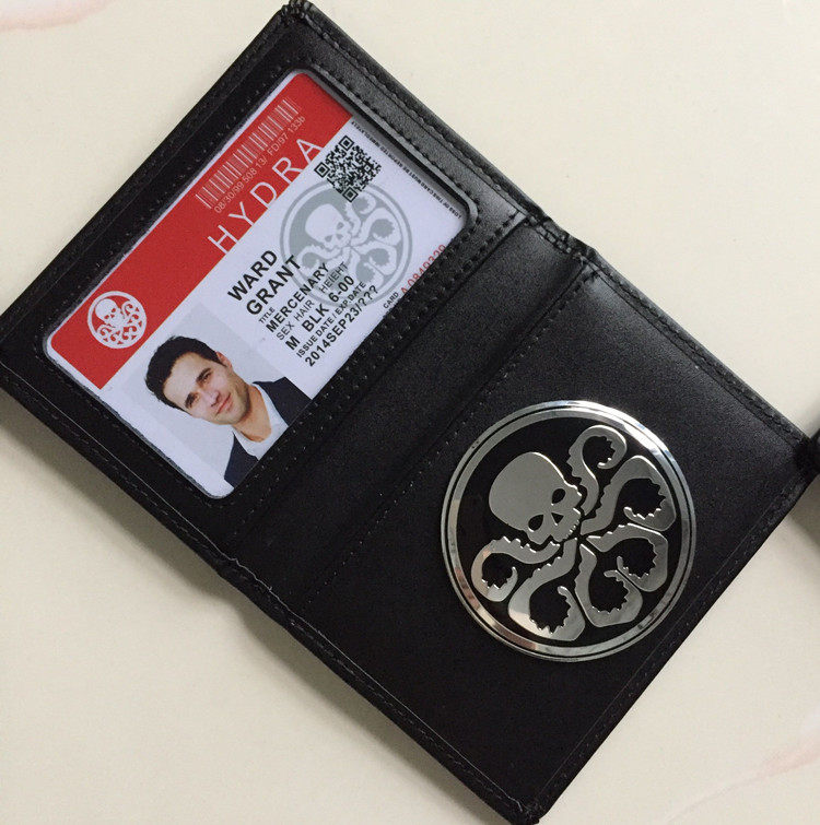 S.H.I.E.L.D. Agent Hydra Badge Leather Document Holder Can Hold Driver's License