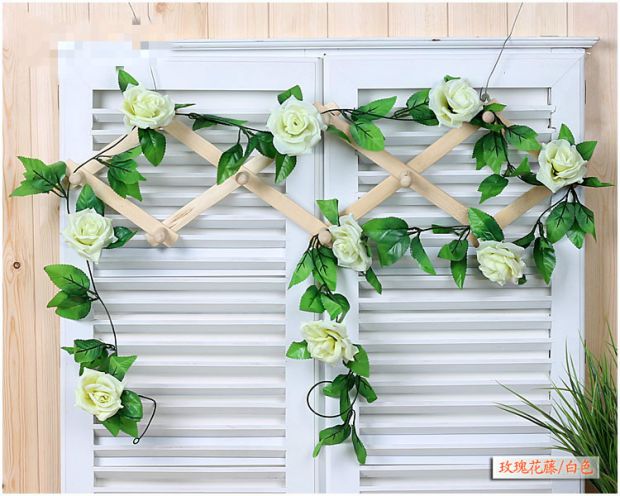 Mô phỏng mây nhựa giả hoa lá xanh lá nho nho lá cây trồng tường ống trần trang trí cây xanh treo tường - Hoa nhân tạo / Cây / Trái cây bình hoa hồng giả đẹp
