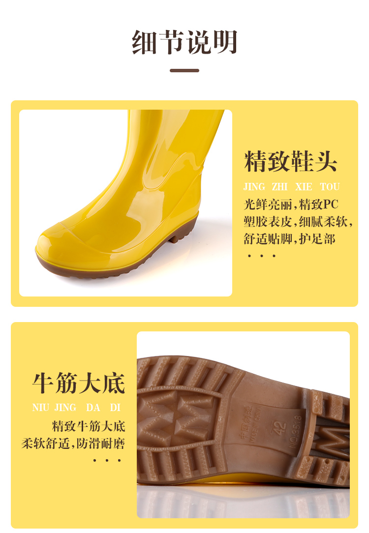 Nhanh khô bốn mùa thực phẩm sức khỏe màu trắng nam mưa mưa giày ống cao chống trượt làm việc nhà bếp giày không thấm nước ống dài - Rainshoes ủng đi mưa nhật bản