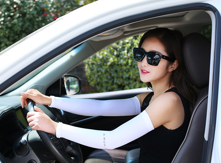 Hàn Quốc mùa hè băng lụa kem chống nắng găng tay nữ nam chống uv lái xe tay áo lạnh tay áo cánh tay bộ mỏng phần dài gang tay