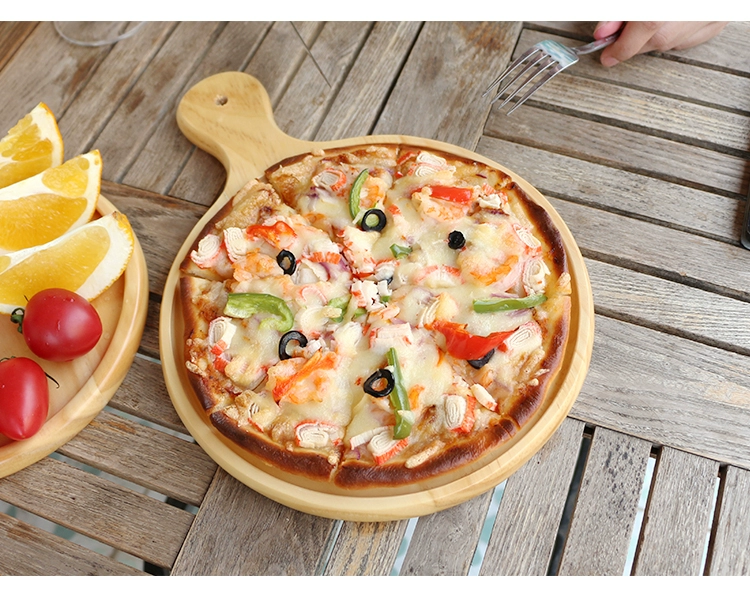 Khay đựng bánh pizza bằng gỗ tròn 8/9 inch