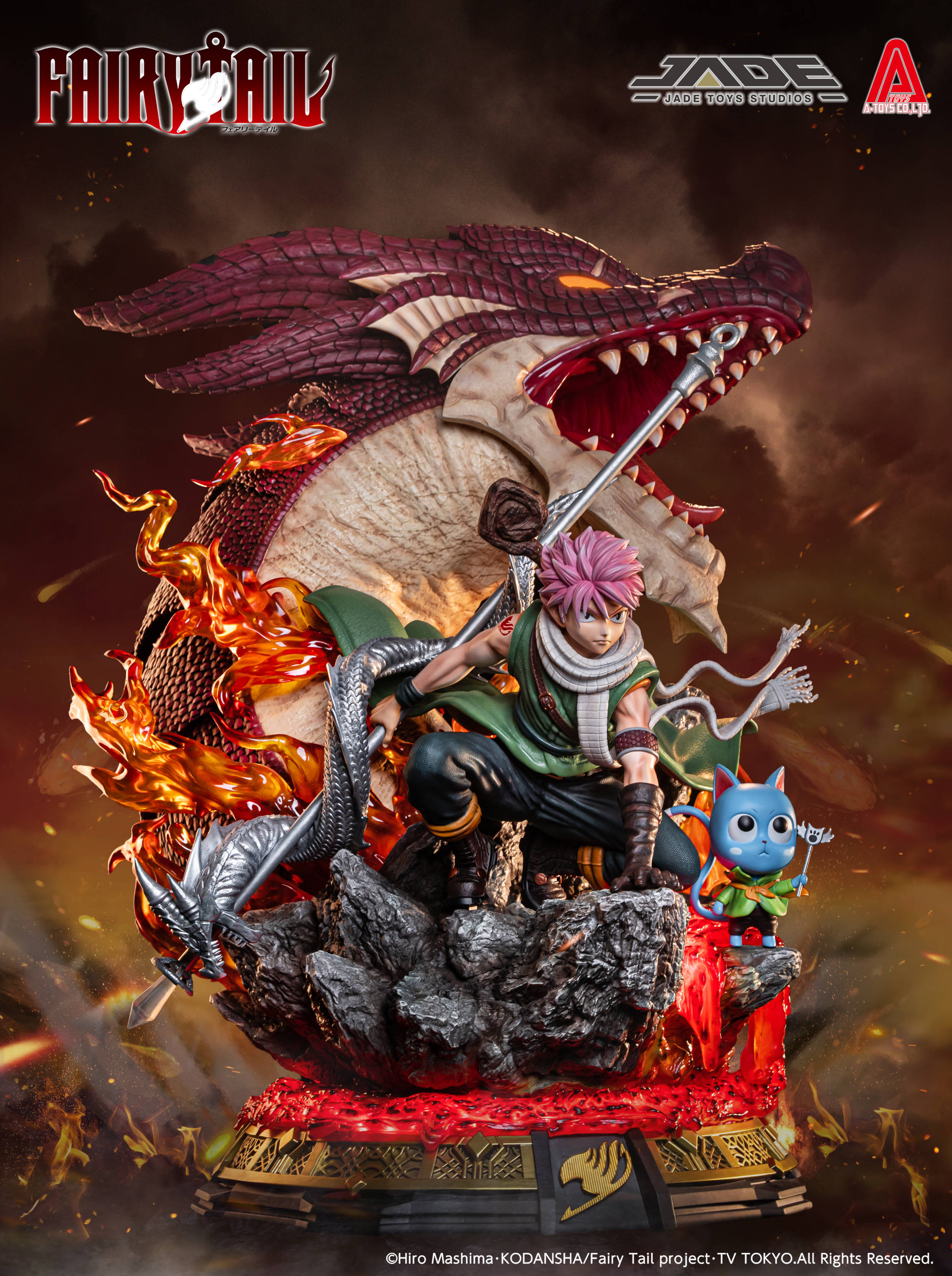 JADE Fairy Tail Natsu 1/4 Resin Statue Figure Model Painted In