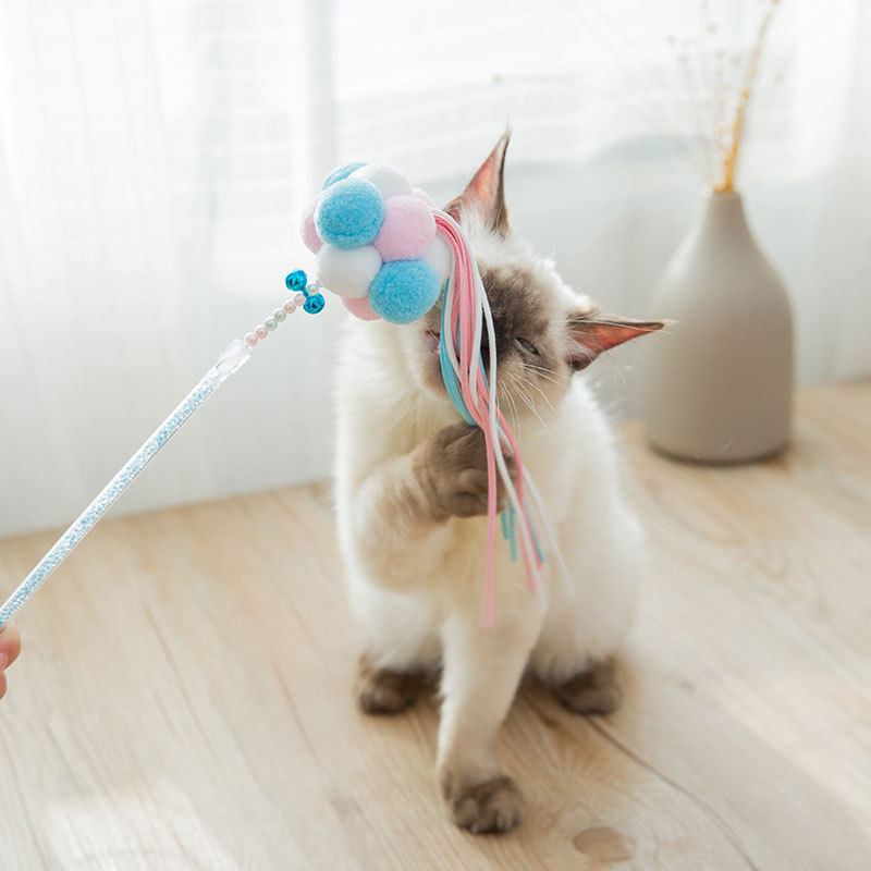 Teasing the cat Cat Toy Ball Toy Ball Kitten Cat Grindle Cat cat Cat Bell Feather Bucket Cat Divine Instrumental Kitty cat Pet Supplies