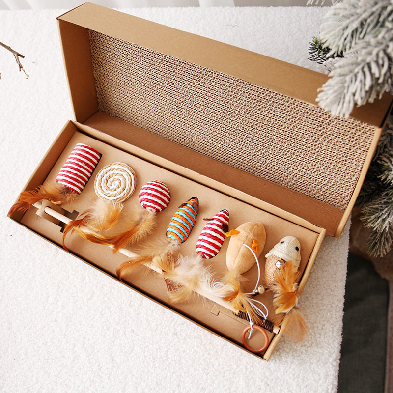 Cat Toy Teasing Cat's Feather Kitty Cat Teasing Cat Toy Cat Cat Grindal Juvenile Cat Supplies Kitty Grindwear Grab Board Toy