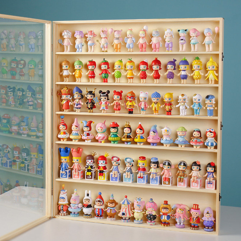 Bubble Mater Molly Picchi Dolly Dust Resistant Solid Wood Acrylic Containing Cabinet Model Show Shelf Jasmine Blind box