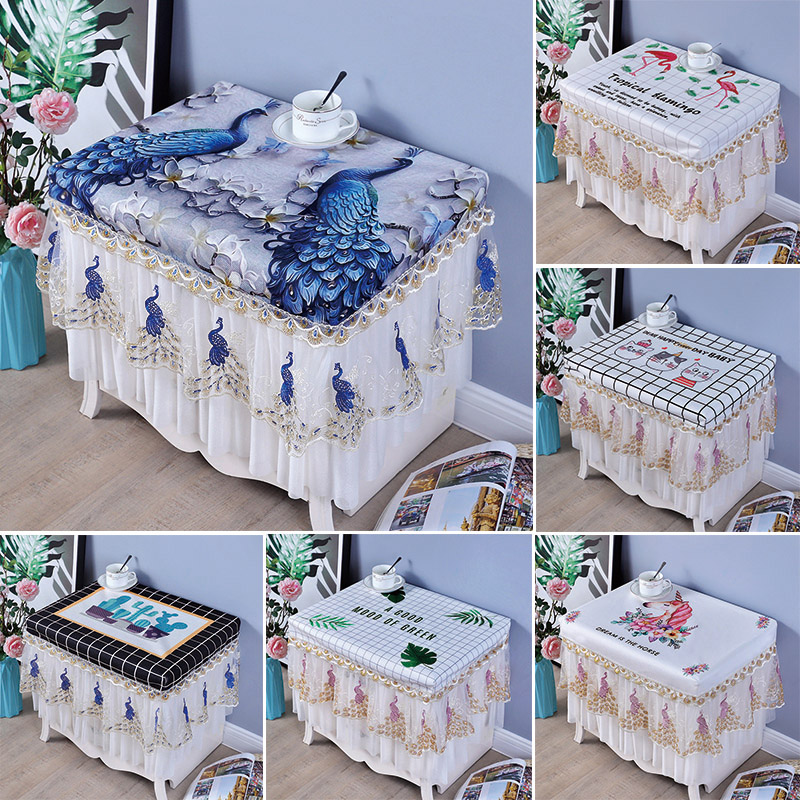 Nordic Brief Thickened Bed Head Cabinet Cover Cloth All-bag Dust Cover Embroidery Lace Bedroom Universal Cover Towels