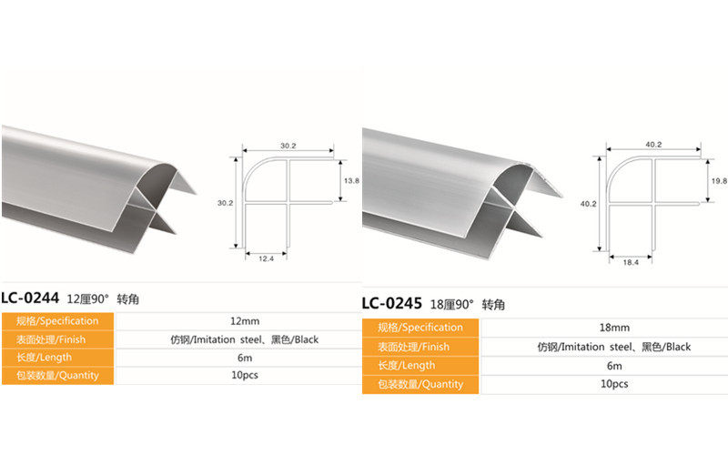 Public Health Interval Fracture Accessories Aluminum Corner Partition 90 Degrees Corner of Toilet Corner Splicing Strips of Toilet Corner-Taobao
