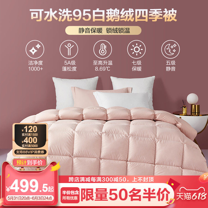 Boyo washable 95 white goose down Four Seasons Quilt Down Spring Autumn Quilt Core Double Warm All Season Universal Winter Quilt