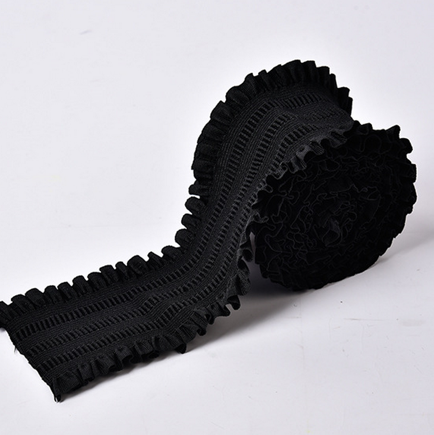 Belt lace Elastic wide lace elastic band Imported wood ear elastic band Rubber band 5cm~9 5cm