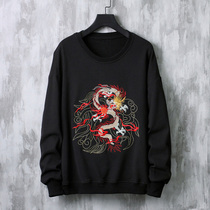2020 New Autumn Sweater Chinese style embroidery pullover long sleeve sportswear loose trend dragon embroidery men clothes