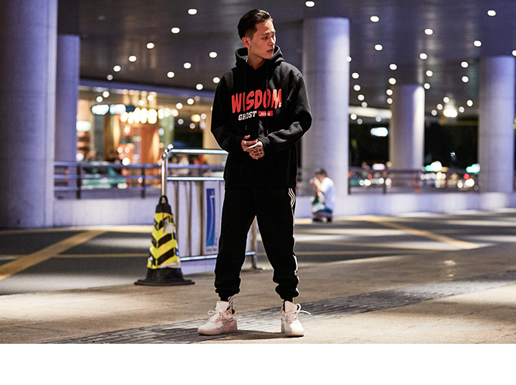 Ác áo len hip-hop phong cách Trung Quốc hip-hop hip-hop nam phong cách Harajuku Phiên bản Hàn Quốc của cặp đôi mùa thu và áo khoác mùa đông thương hiệu áo sơ mi ao hoodie