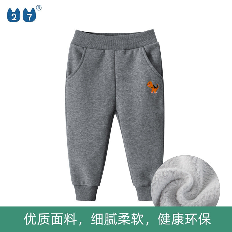Counter foreign trade tail list Korean version of children's clothing autumn 2022 new sports pants plus velvet boys pants children's trousers