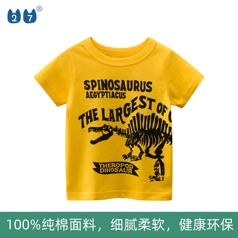 Brand tail goods children's clothing summer 2022 new children's cartoon cotton short-sleeved sports T-shirt boy baby clothes trend