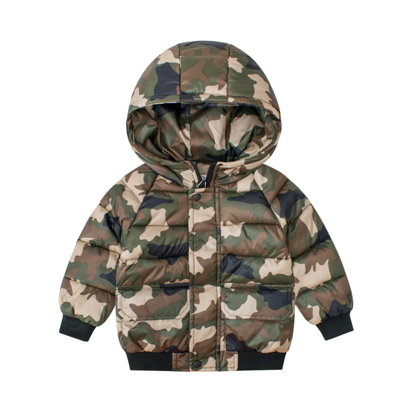 Foreign Trade Discount Special Brand Children's Fall Winter Children's Cotton Clothes in Children's Camouflage