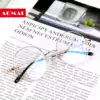Ultra-light retro round frame reading glasses for men and women titanium net red literature and art radiation anti-fatigue HD resin lenses
