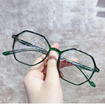 Ultra light TR fashion presbyast glasses female art comfortable milk tea color anti-blue eye protection computer flat mirror Radiation protection