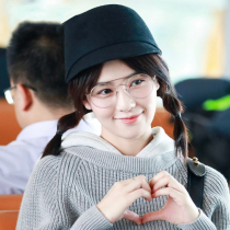 Korean fashion retro round frame double beam reading glasses for men and women show young Ultra Light personality art HD presbyopia glasses