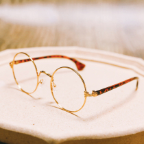 Korean version of retro big round frame presbyopia glasses for men and women fashion round HD anti-radiation anti-fatigue resin viewing glasses