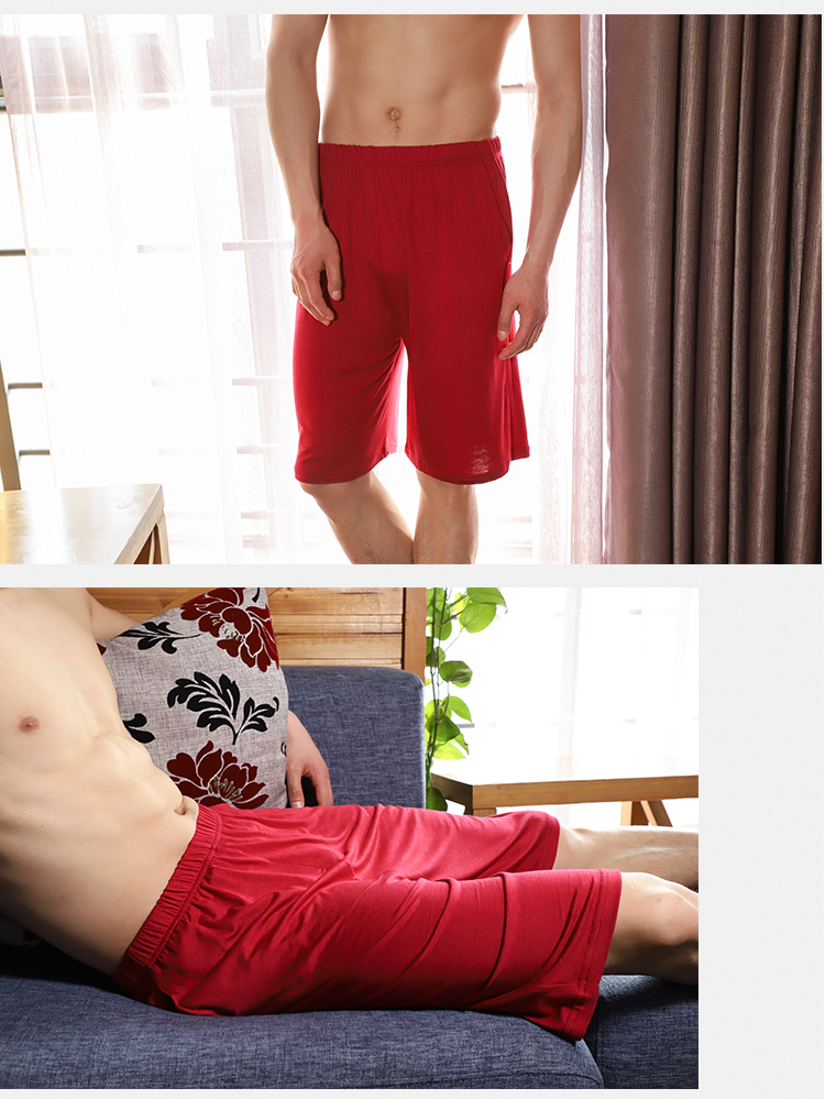 Mùa hè Pajama Quần Nam Quần Short Modal Home Quần Lỏng Kích Thước Lớn Mỏng Cotton Casual Năm Quần Quần