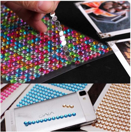 Pearl diamond stickers cross stitch diamond stickers DIY album diamond stickers mobile phone accessories car stickers diamond star diamond stickers
