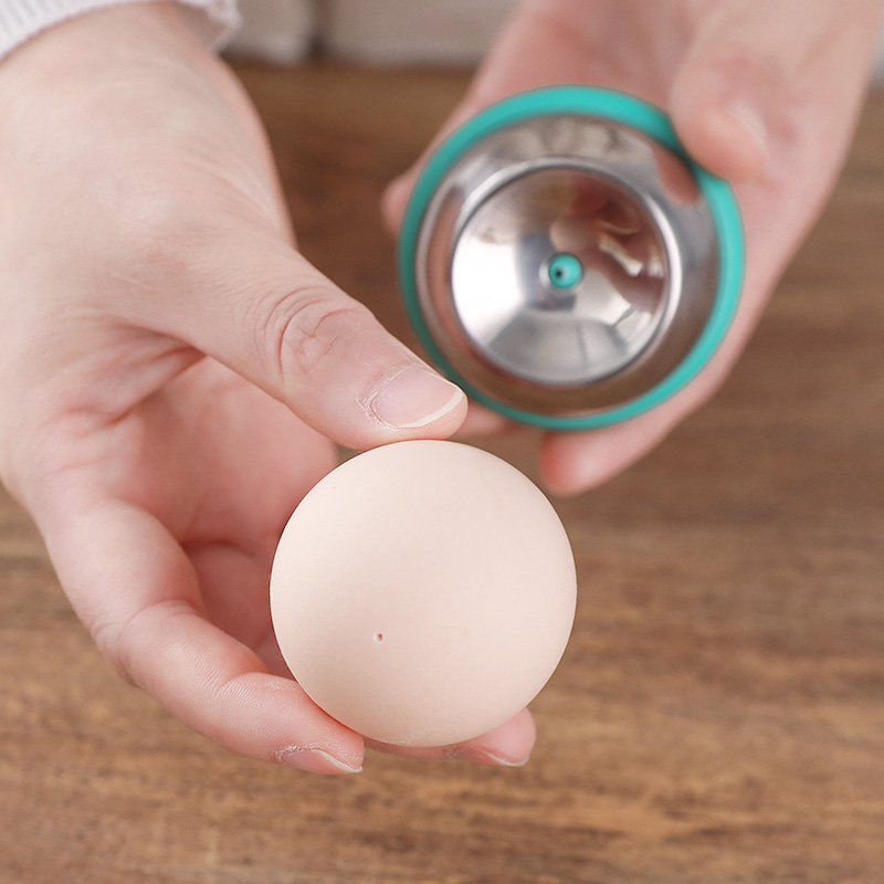 Egg Puncher Stainless Steel Eggs Special Drilling Machine Close East Cooking Fancy Halogen Egg Steamed Egg Peel Eggs Anti-Burst-Taobao