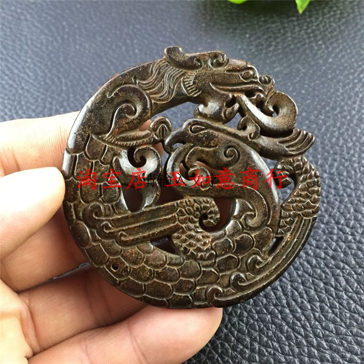 Antique jade antique ngọc trắng ngọc bích cổ mảnh ngọc rồng và phượng Cheng Xianglong phoenix với thương hiệu ngọc bích thương hiệu ngọc linh tinh bộ sưu tập vòng ngọc đeo tay