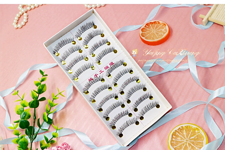 9,9 nhân dân tệ vận chuyển 217 thân cây trong suốt Đài Loan handmade lông mi giả trang điểm nude tự nhiên bên cạnh fan girl lông mi chồn