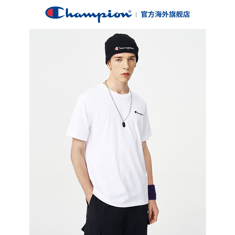 Champion 冠军牌 日版 纯棉小C刺绣 男式短袖T恤  下单折后￥73.29包邮包税