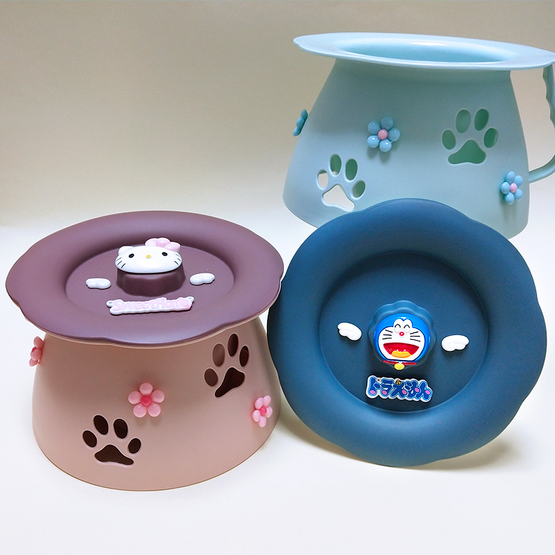 Cute cartoon spittoon children's potty male and female baby urinal portable urine bucket with cover urinal household child night pot
