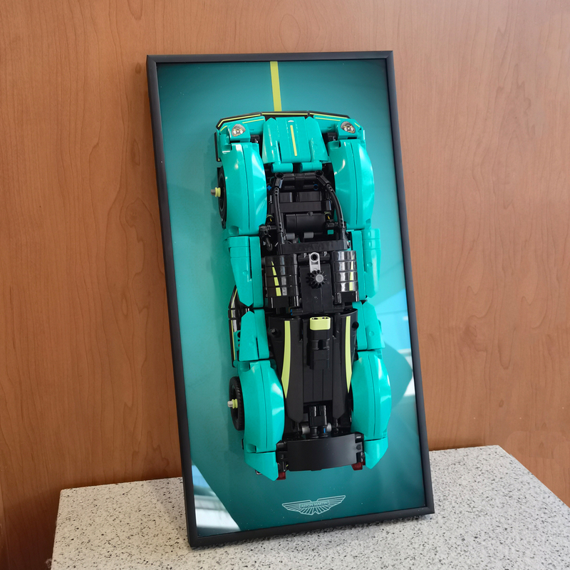 Suitable for Lego 42208 Aston Martin Valkyrie Supercar Wall Display Frame Hanging Board Shelf