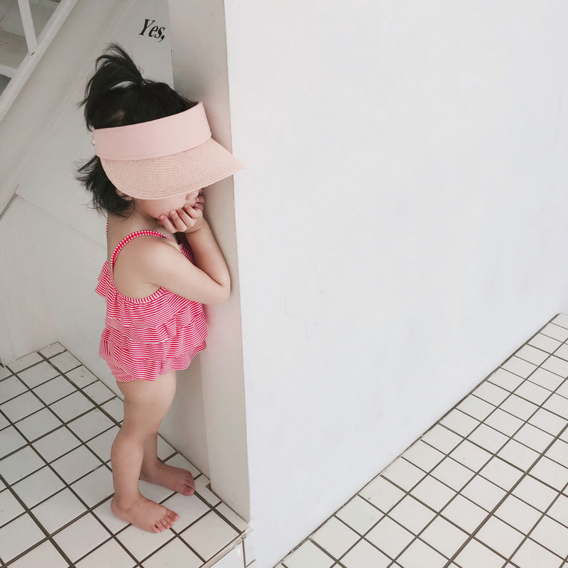 Đồ bơi mới cho bé gái 2019 INS bé gái lớn trẻ em sọc sọc áo tắm một mảnh áo tắm cho bé bộ đồ bơi nàng tiên cá