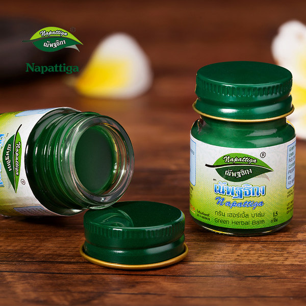 泰国进口 Napattiga 娜帕蒂卡 青草膏 便携小瓶装 15g*3瓶 天猫优惠券折后￥29包邮包税（￥59-30）