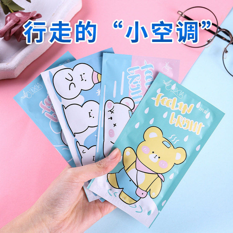 Summer cooling artifact heat dissipation cool antipyretic sticker cartoon student military training heatstroke prevention refreshing fever antipyretic sticker