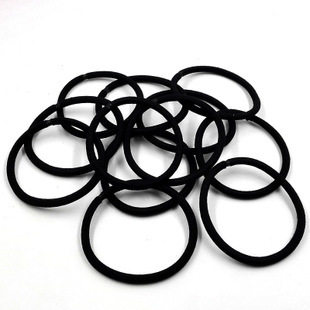 Hair ring black rubber band hair ring high elastic durable rubber ring male and female Zscalp rib cow leather fascia hair grown-up