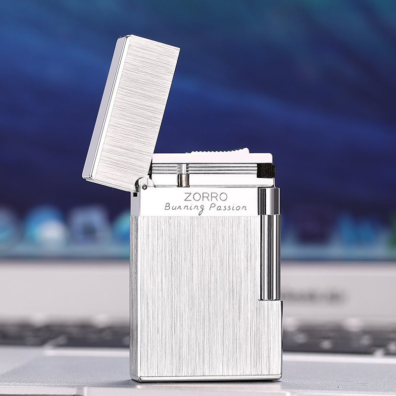 ZORRO Lang sound lighter suluo pure copper Wolf voice lighter inflatable crisp sound copper lettering set gift