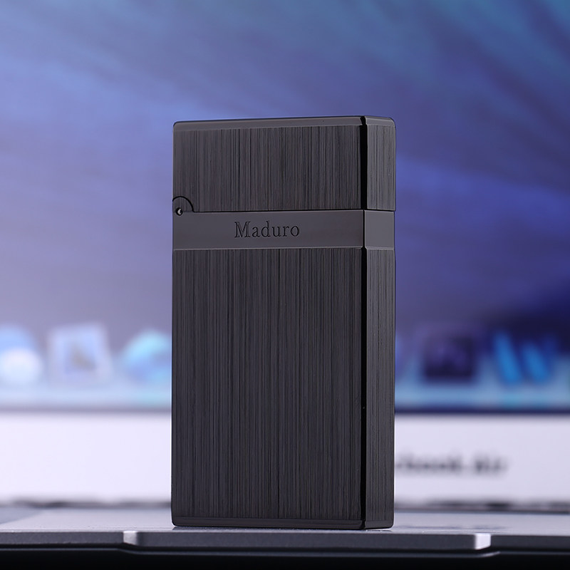 Maduro kerosene lighter Langsound pure copper retro personality ultra-thin steel soundwolf sound drawing wire custom gift