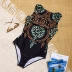 Mới và mới bộ bikini in retro áo tắm một mảnh phụ nữ đồ bơi một mảnh Bộ bikini gợi cảm Âu Mỹ - Bikinis Bikinis